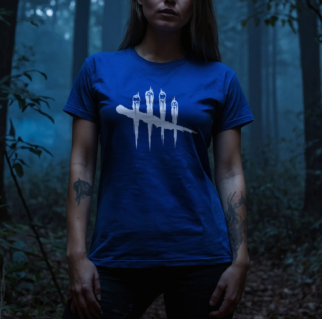 Slashes Unisex Crew Tee (Royal Blue)