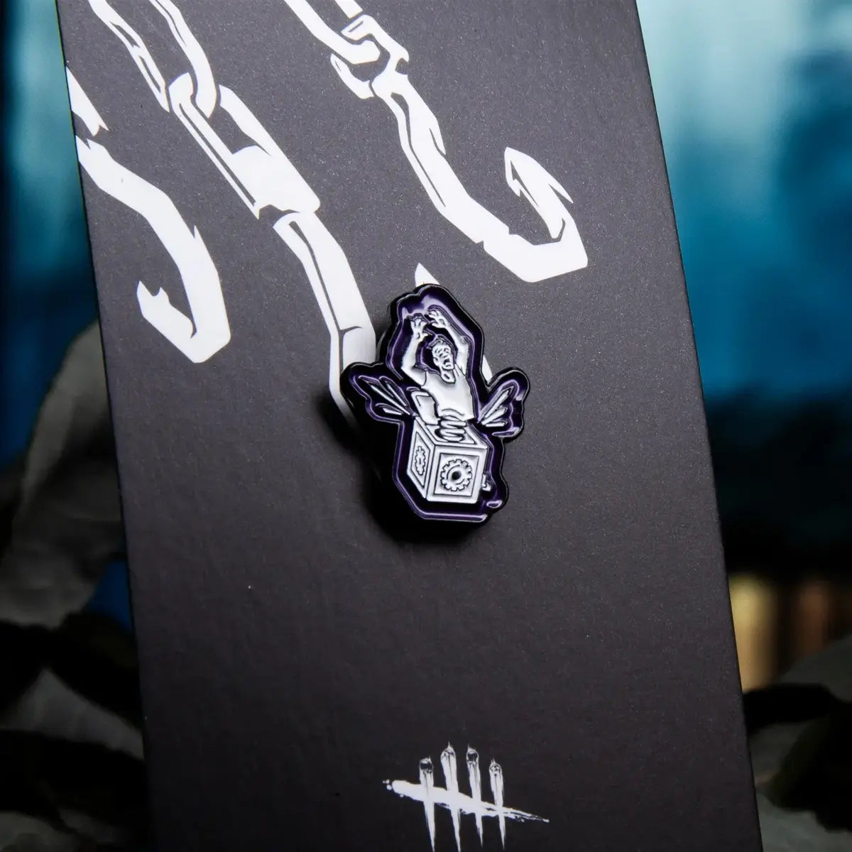 Pop Goes The Weasel Die Cut Pin Purple